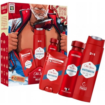 Old Spice Whitewater deospray 150 ml + deostick 50 ml + sprchový gel 3v1 250 ml + domino