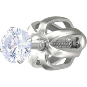 Olivie stříbrná náušnice na šroubek MIA 8751