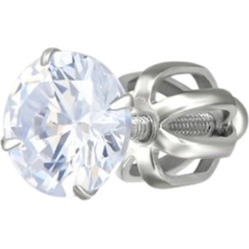 Olivie stříbrná náušnice na šroubek MIA 8754