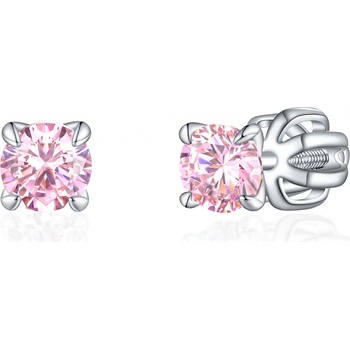 Olivie stříbrné náušnice PIPPI PINK 8368