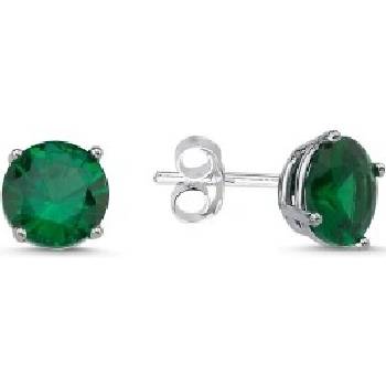 Olivie stříbrné náušnice SMARAGD 8268