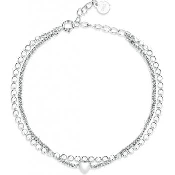 Olivie stříbrný double srdce 7006