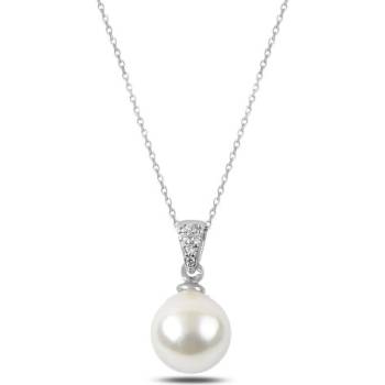 Olivie Stříbrný řetízek s perličkou 2146