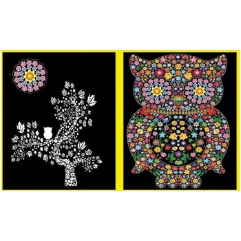 Omalovánky Colorvelvet sametové desky sova