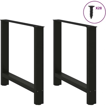 Omaxi 312471 Nohy k jídelnímu stolu černé 2 ks 70 x 72-73 cm ocelové