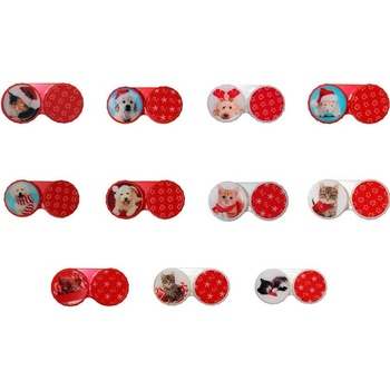 Optipak pouzdro ozdobné na kontaktní čočky vánoce