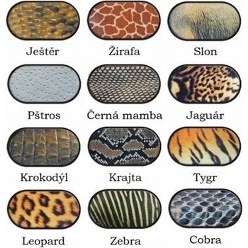 Optipak pouzdro ozdobné se zrcátkem kůže zvířat