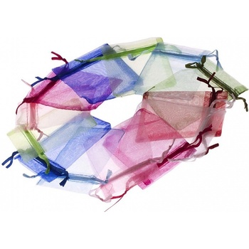 Organzový sáček mix, 7x9 cm, (10 ks)