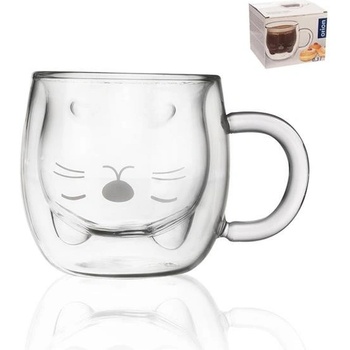 Orion domácí potřeby Dvoustěnný hrnek kočka 300 ml