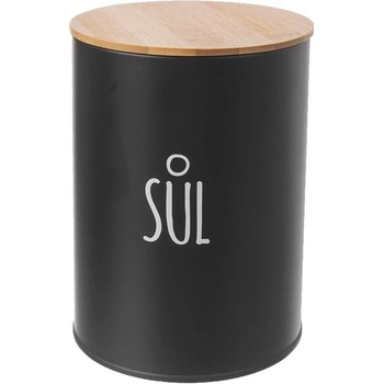Orion dóza plech Bambus Sůl Black 11 cm