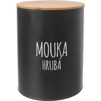Orion dóza plech dřevo Mouka hrubá dekor Black 2,3 l