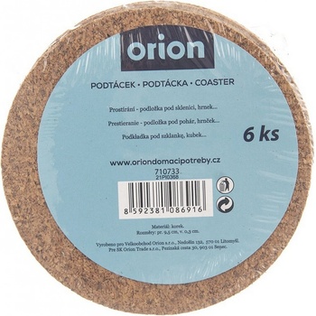 Orion Korkový podtácek kulatý 9.5cm 6 ks