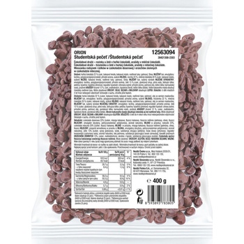 Orion Studentská pečeť mléčná posyp 400 g