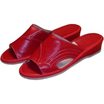 Ovčí Věci dámské pantofle na klínku červená