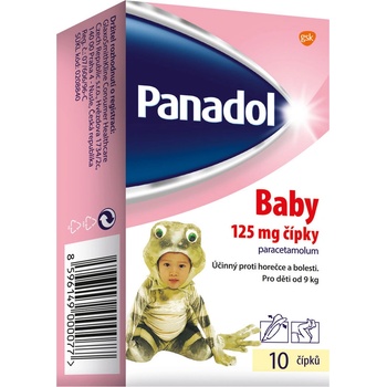 PANADOL BABY RCT 125MG SUP 10