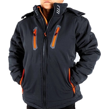 Pánská bunda softshell eurojeans modrooranžová