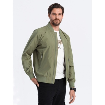 pánská jarní bomber bunda C439 zelená
