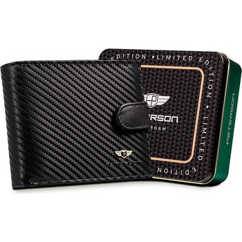 pánská kožená karbonová peněženka s přezkou GPPN329