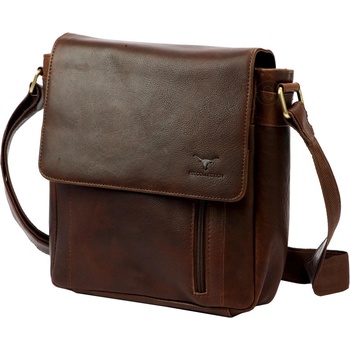 Pánská kožená taška přes rameno hnědá GT239