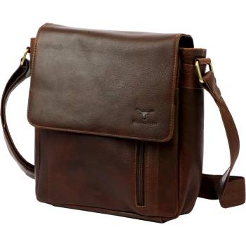 Pánská kožená taška přes rameno hnědá GT239