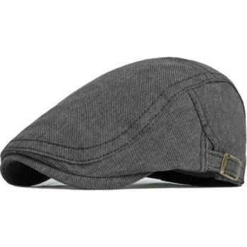 Pánská plochá bavlněná čepice bekovka Cesme Černá