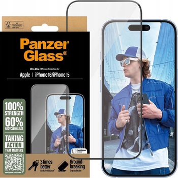 PanzerGlass na Apple Iphone 16/15 s instalačním rámečkem 2861