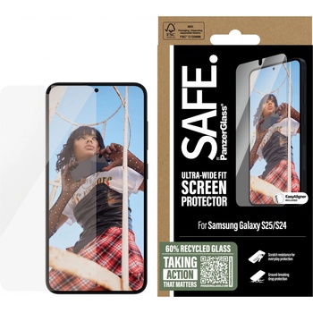 PanzerGlass SAFE Samsung Galaxy S25/S24 s instalačním rámečkem SARNUWFG38388
