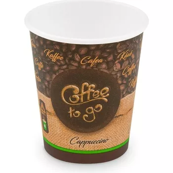 Papírový kelímek s potiskem Coffee to go M 280 ml, prům. 80mm 76628 z