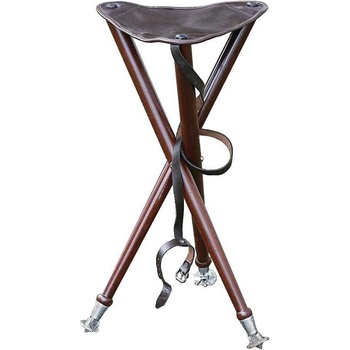 Parforce Židle trojnožka s kovovými hroty 60 cm hnědá