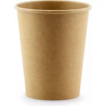 PartyDeco Papírové kelímky přírodní 220 ml
