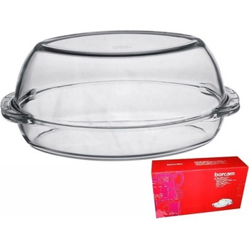 Pasabahce Borcam Pekáč skleněný oválný s víkem 4,9 l