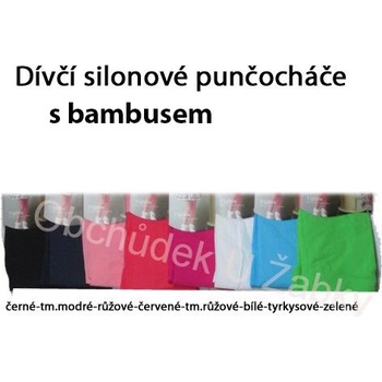 Pesail dívčí silonové punčocháče s bambusem sv.modrá