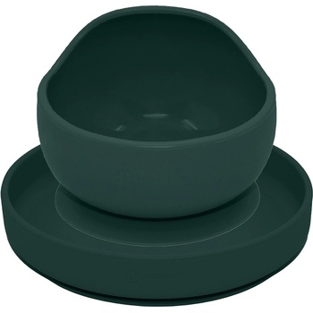Petite & Mars Set jídelní silikonový Take Match talíř iska 6+ misty Green 2 ks