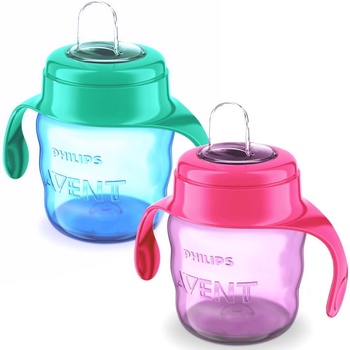 Philips Avent kouzelný hrneček s držadly a obrázky růžový 200 ml