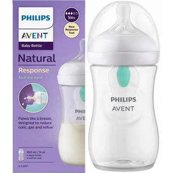 Philips Avent Natural Response transparentní s ventilem AirFree 260 ml
