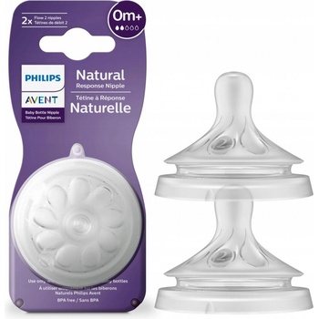 Philips Avent savička Natural Response 2 novorozenecký průtok 2 ks transparentní