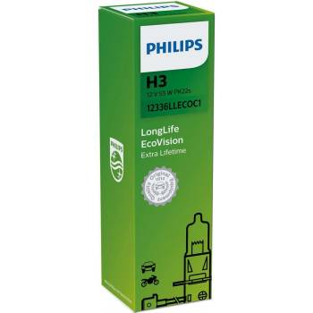 Philips LongLife EcoVision H3 PK22s 12V 55W 12336LLECOC1