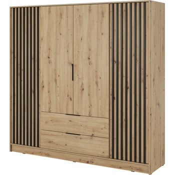 Piaski Nelly 206 cm dub artisan / černá