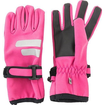 Pidilidi rukavice dívčí softshellové prstové PD1126-03, růžová