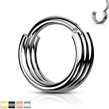 Piercingate kruh segment PKR00142 stříbrná