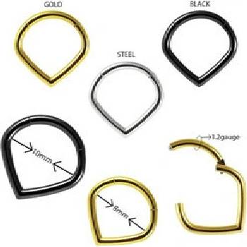 Piercingate piercing segment PKR00148 Černá