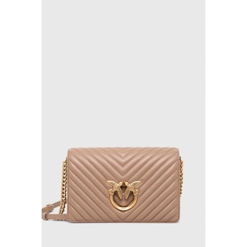 Pinko kožená kabelka 100063.A0GK hnědá