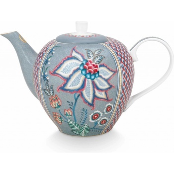 Pip Studio velká čajová konvice Flower Festival modrá 1,6l