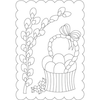 Pískohraní s.r.o. Šablona Velikonoční motiv košíček Velikost: 210 x 297 mm