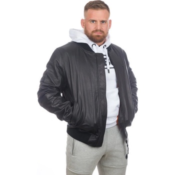 PitBull West Coast pánská kožená bunda MA 1 černá