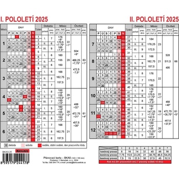 Plánovací karta MFP A5 2025