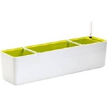 Plastia 1909748039 samozavlažovací truhlík Berberis 80 x 20 x 20 cm bílá + zelený