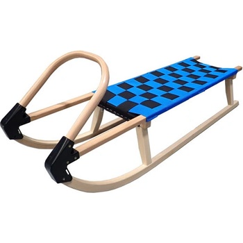 Plastkon sáně dřevěné A2041 110 cm modrá