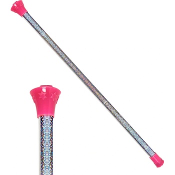 Plastová stříbrná hůlka pro mažoretky 51 cm
