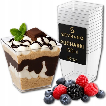 Plastový kelímek na dezerty a monoporce Charme 120 ml, transparentní tyrkys – | ALCAS, 257 7